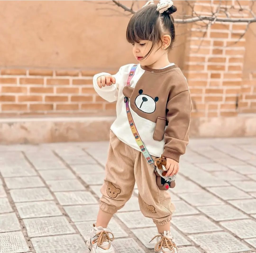 ست بلوز و شلوار تدی بچگانه وارداتی سایز 1 تا 5 سال
