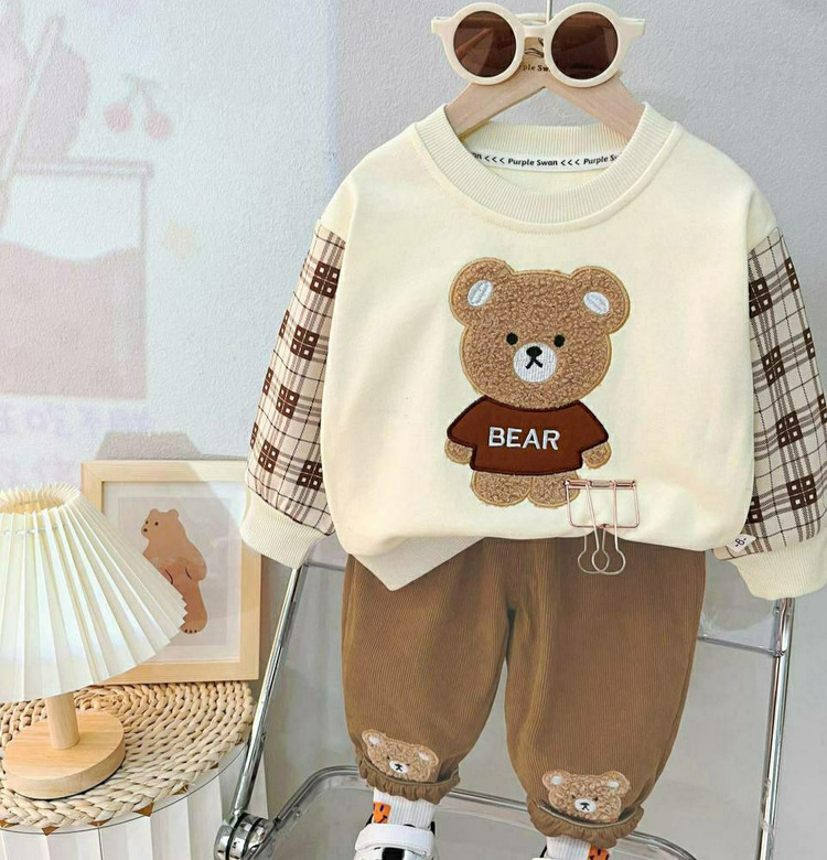 ست بلوز و شلوار تدی بچگانه وارداتی سایز 2 تا 5 سال